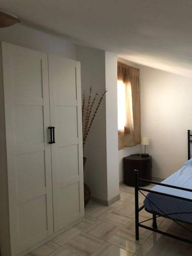 furnished attic with 4 beds