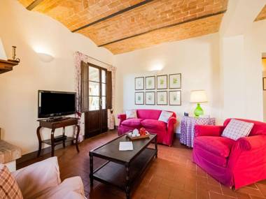 small village of beautiful apartments in the green Tuscan hills and olive groves