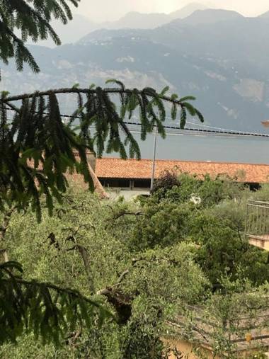 large apartment balcony with lake view
