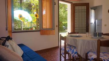 Beautiful three-room apartment on the ground floor of a villa with garden