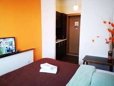 Orange studio apartment