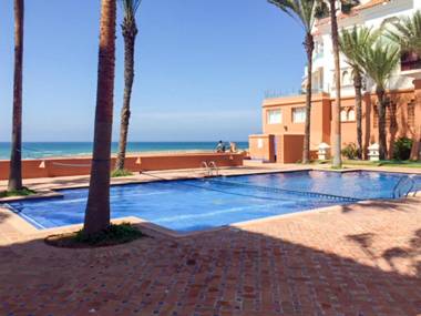 2 bedrooms appartement at Bouznika 20 m away from the beach with sea view shared pool and furnished balcony