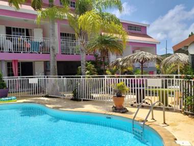 Appartement de 2 chambres avec piscine partagee jardin clos et wifi a Sainte Anne a 3 km de la plage