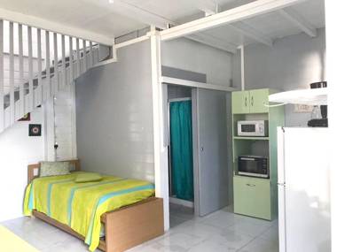 Appartement d'une chambre a Le Carbet a 1 m de la plage avec vue sur la mer jardin clos et wifi