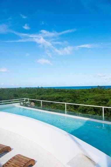 Oceanview Luxury Suite Steps from Quinta Avenida Balcony Infinity pool HMoon