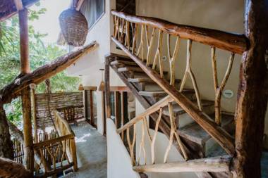 Beachfront villa on Tulum beach hotel zone