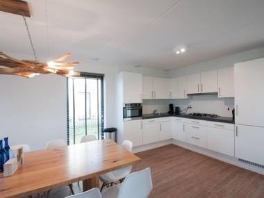 Modern design lodge with combi microwave in national park