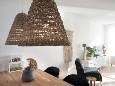 Modern apartment balcony overlooking exclusive seaworthy yachts