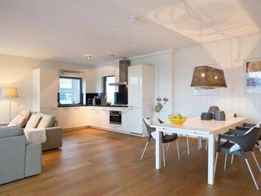 Modern apartment with a view of the Scheveningen harbor