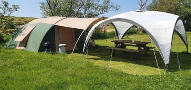 Familietent Sotterum ingericht