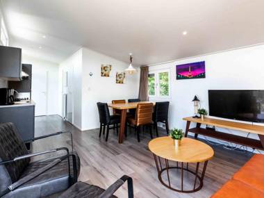 Modern light chalet with WiFi in a water-rich area