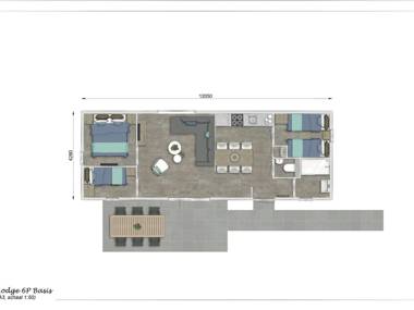 Comfy lodge with combi-microwave beach at 500 m.