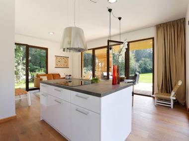 Modern lodge with a wood burning stove near Almelo