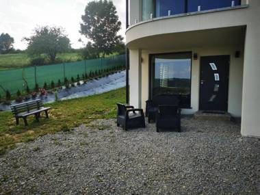 Domki Buena Vista poniżej punktu widokowego w Polańczyku