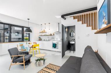 Designer two-level loft in Kazimierz district