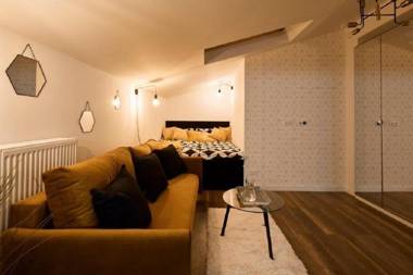 Yellow studio apartment even4 4people 