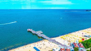 Apartament Kwatera Prywatna MARINA z garażem tarasem i wifi blisko plaży na przeciwko Parku Reagana