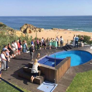 Beachfront Villa de la Plage private pool and jacuzzi private path beach