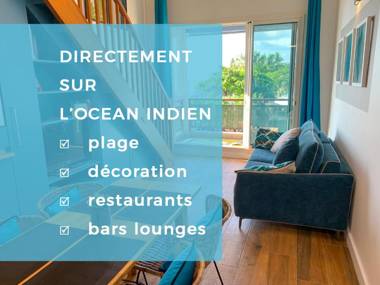 Le Pétrel Noir - Appartement sur la plage des Roches Noires à Saint-Gilles-les-Bains