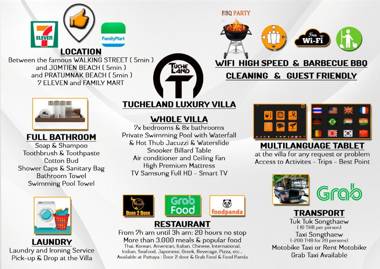 TUCHELAND Luxury Pool Villa Pattaya Walking Street 7 Bedrooms