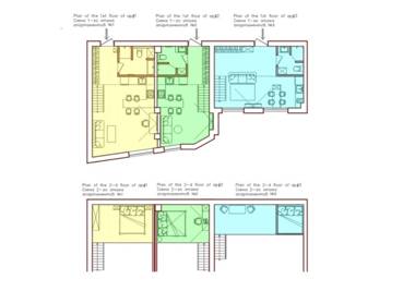 Три 2-уровневые квартиры для 12 человек 4 км от Аркадии