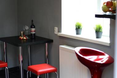 Modern Red Apartment