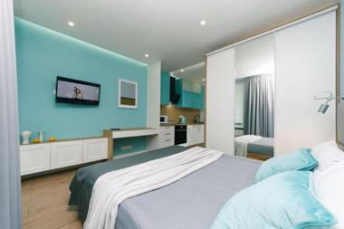 Happy apartment warmth comfort turquoise