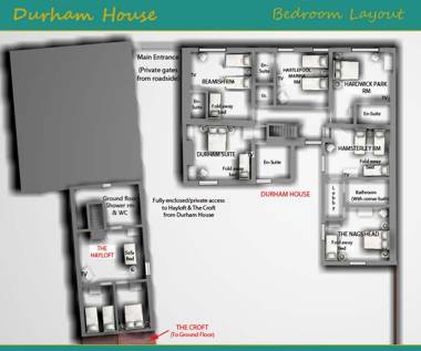 Durham House Holiday Let sleeps 26 with Croft and Hay Loft