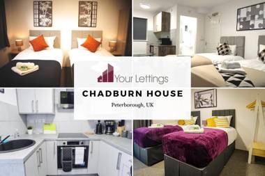 Contractor House - Beautifully decorated 4 en-suite bedrooms - Chadburn House by Your Lettings Peterborough