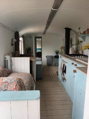 Converted French bus with stunning views