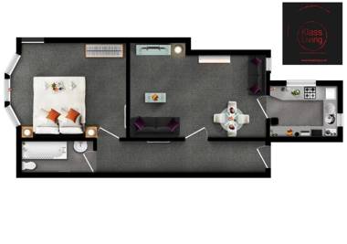 One Bedroom Apartment at Klass Living Serviced Accommodation Coatbridge - Whifflet Park Apartment With Wifi