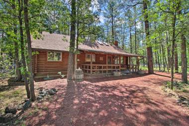 Pinetop Log Cabin with Fire Pit Near Trails!