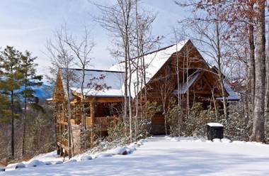 Big Bear Ridge Lodge - Breathtaking mountain views and private forest scenes in amazing large log cabin
