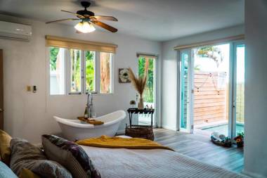 Suite 3 with private pool tub and king size bed