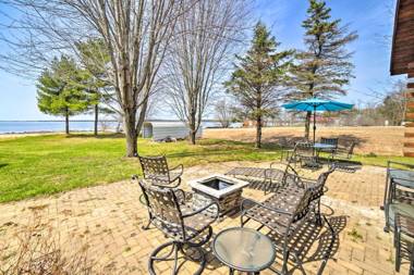 Beachfront Lake Michigan Log Cabin with Sauna!