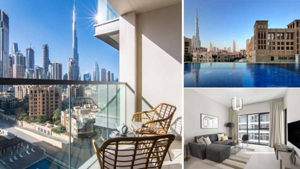 Design 1BDR with Burj Khalifa view in new tower