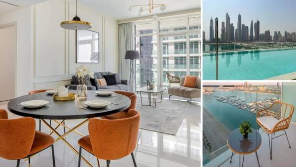 Palm view 1BDR with private beach in Emaar Beachfront