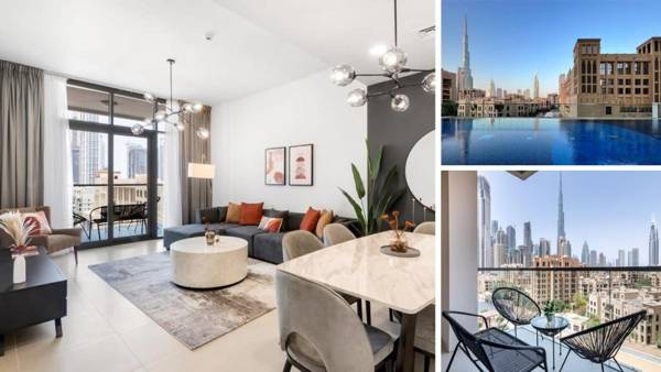 Burj Khalifa view new Building 2BDR between Downtown & Business Bay