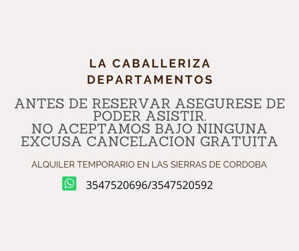 La Caballeriza departamentos Alta Gracia