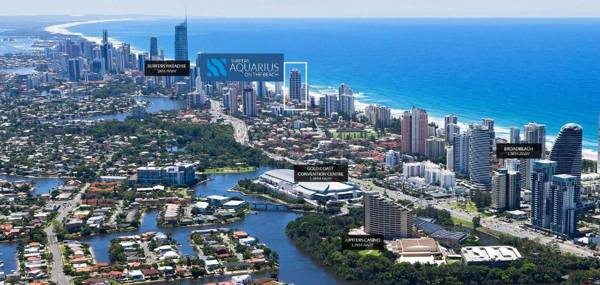 Surfers Aquarius on the Beach