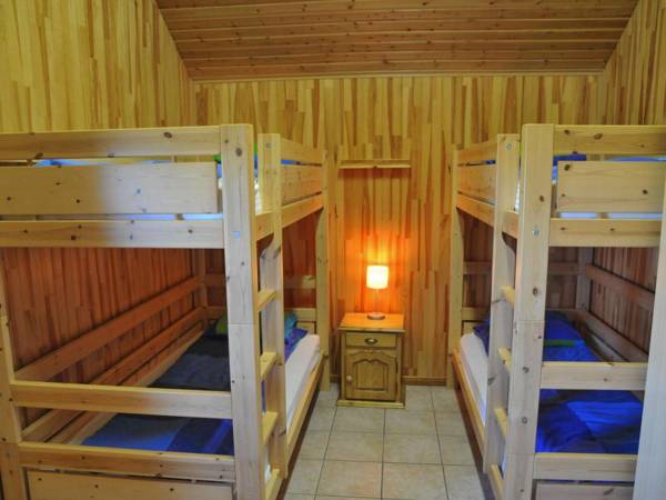 A beautiful wooden villa for 12 people.