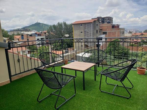 Agradable departamento con terraza bella vista