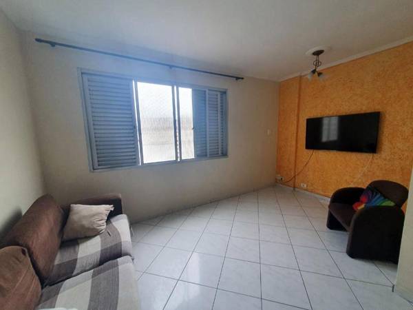 Apartamento confortável na orla da praia de Santos