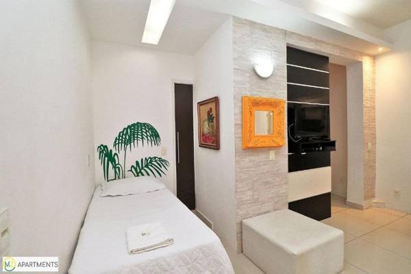 Silencioso e aconchegante studio na quadra da praia em Copa!