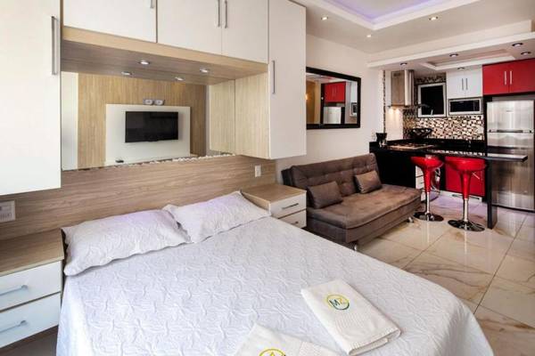 Studio moderno e silencioso no posto 2 em Copacabana!