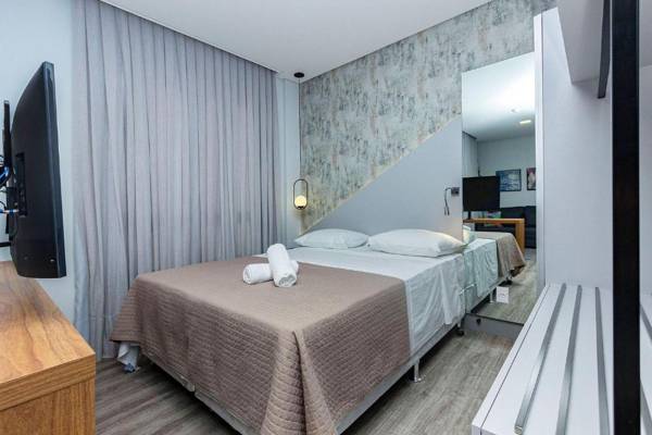 AION 205 - Apartamento a 50 metros da praia de Bombinhas - Piscina Climatizada Vista ao Mar - Academia