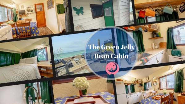 The Green Jelly Bean Cabin...On The Beach!