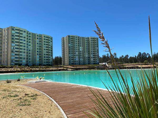 Departamento Lagunamar Las Cruces con vista privilegiada al mar