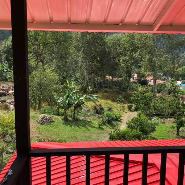 Hermosa cabaña en finca cafetera con zonas verdes avistamiento de aves paisaje cafetero