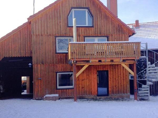 Cosy ground floor flat in the eastern Harz region with wood stove and private terrace